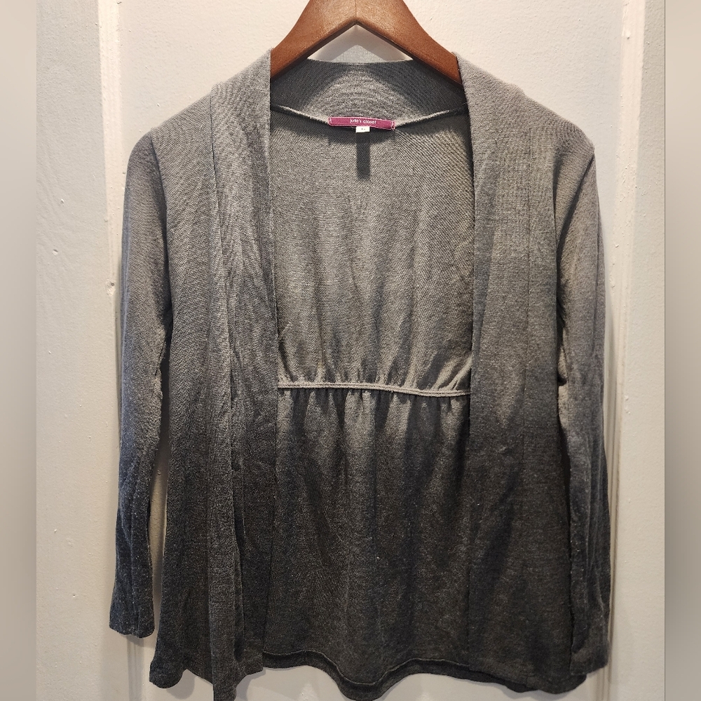 julie's closet Gray Ombre Open Front Women’s Sweater